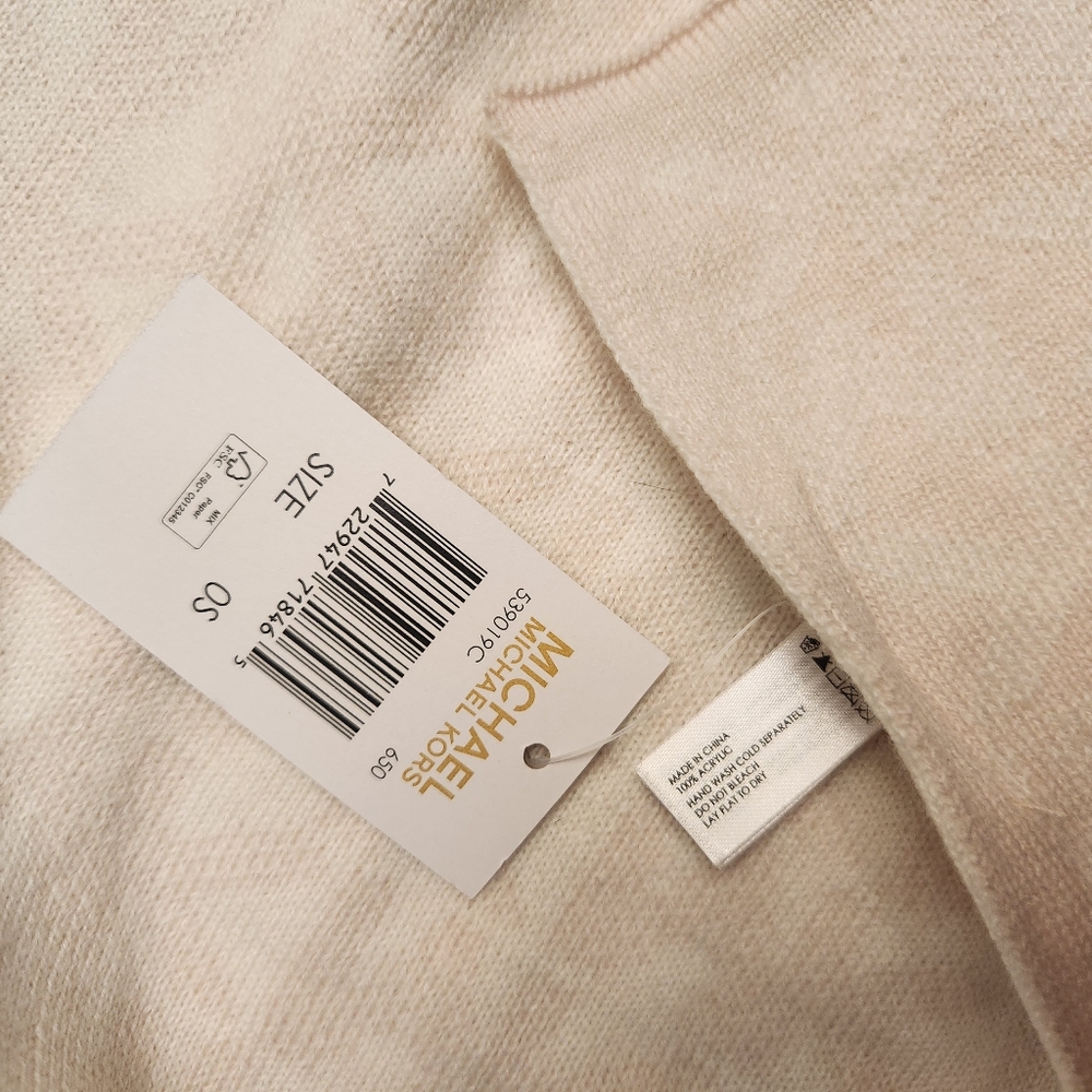 Michael Kors Cream And Pink Scarf  for Women NWT